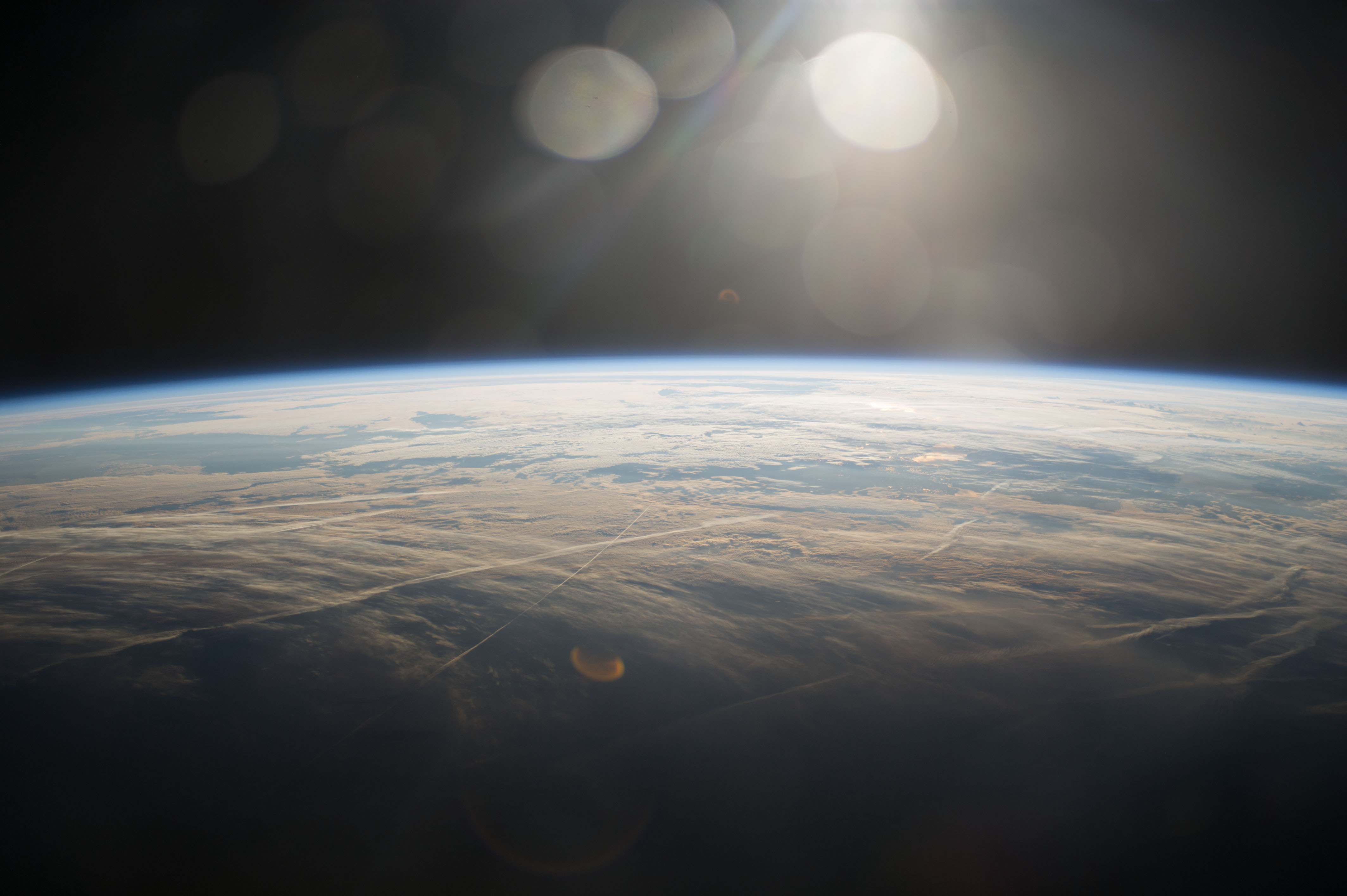 a horizon shot of the earth from space