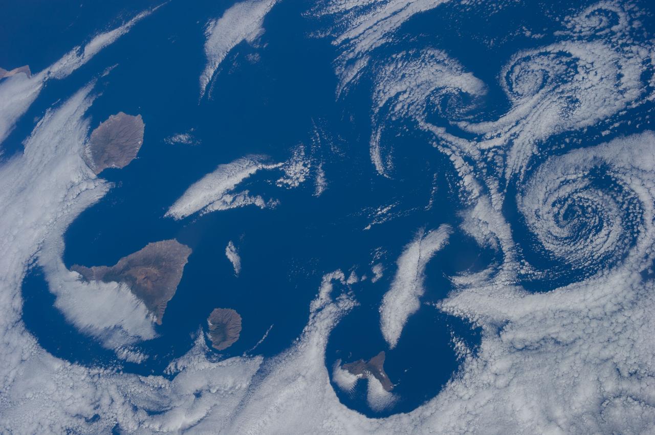 sattelite image of earth with many swirly clouds